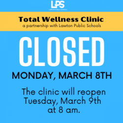 Clinic Closed Monday, Mar. 8