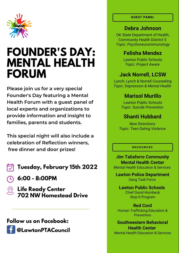 Founder's Day: Mental Health Forum