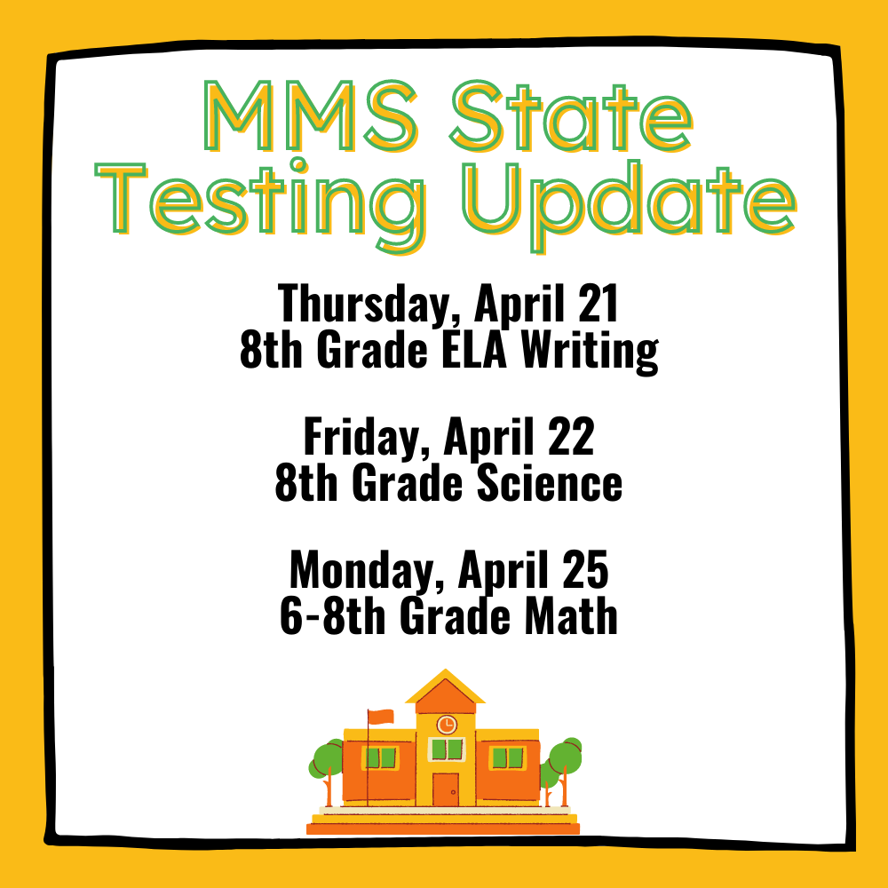 State Testing Schedule Update