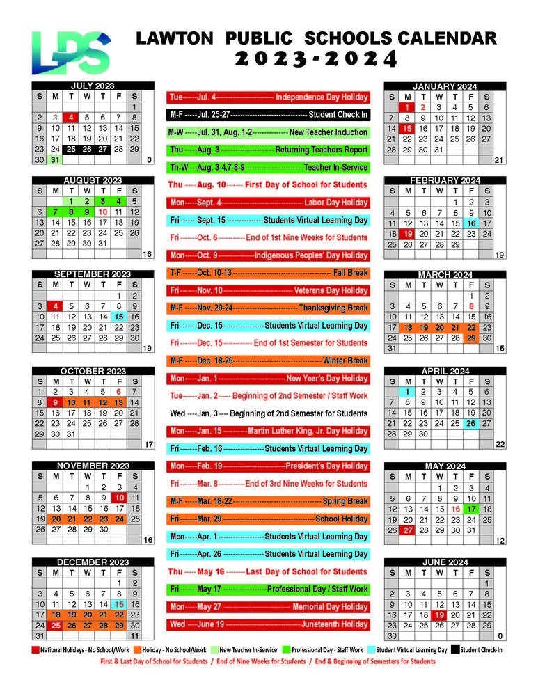 2023-2024 LPS Calendar | Eisenhower High School