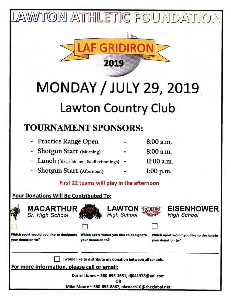 Lawton Athletic Foundation Gridiron Tournament 2019