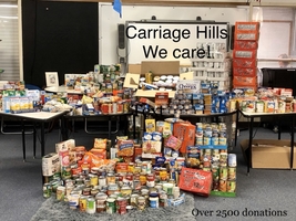 Carriage Hills Elementary School canned food drive 2019