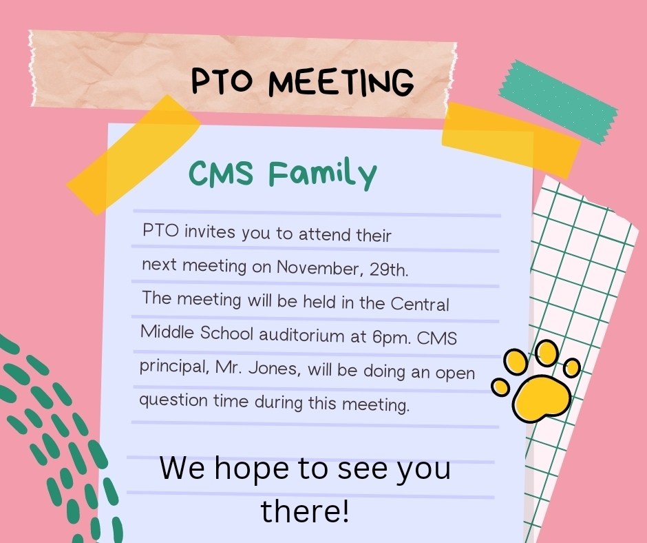 PTO meeting info on pink background 