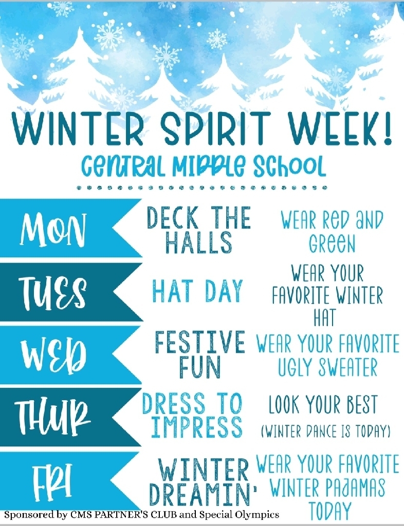 blue and white winter week days