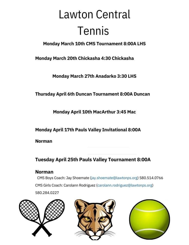 tennis schedule