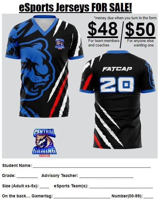 eSports jersey order form