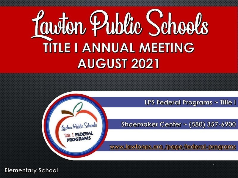  Title I Parent Meeting