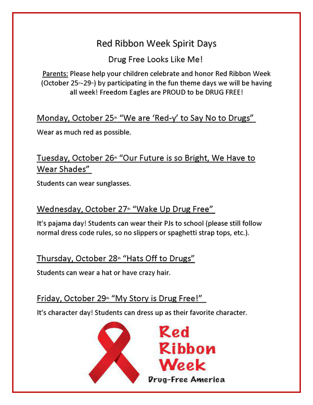 Red Ribbon Week: Oct 25th-29th