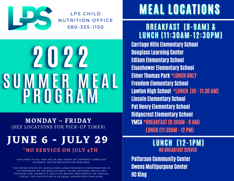 LPS Summer Meal Program | Lawton Public Schools