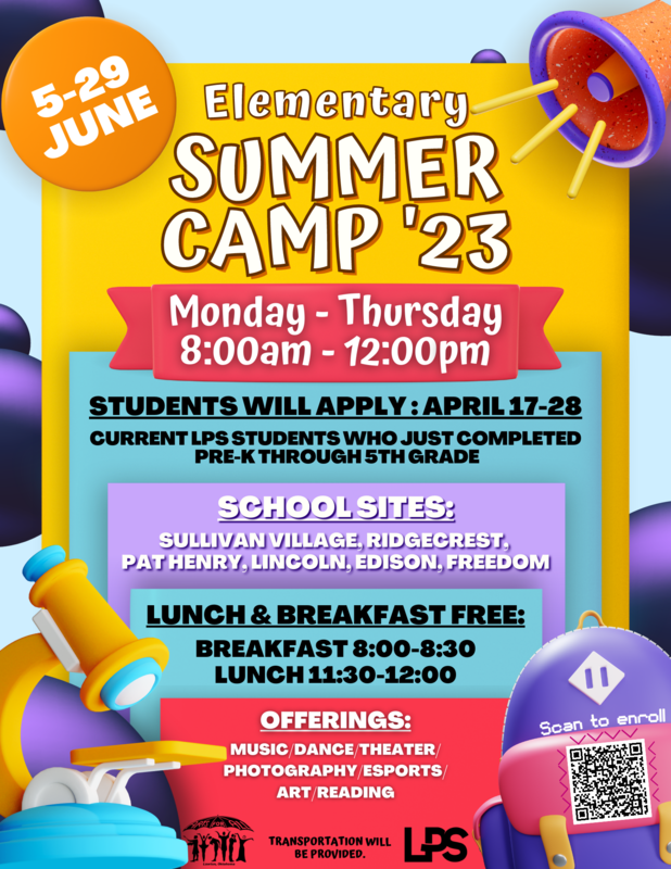 LPS Elementary Summer Camp Makerspace Camp 2023 Pioneer Park Elementary